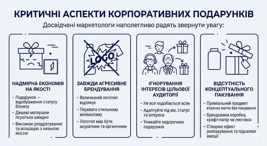 Типові помилки під час розробки та замовлення сувенірної продукції